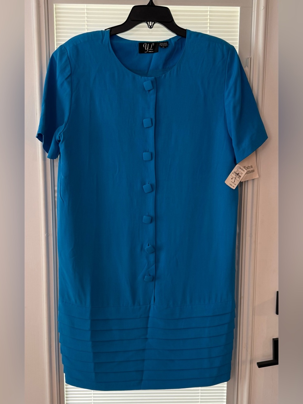 Neiman Marcus NWT Vintage 100% Silk Pintuck Dress 10